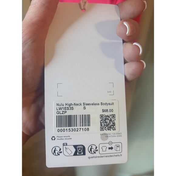 Lululemon Women's Wundermost High Neck Bodysuit Pink Size Small NEW - Picture 5 of 6